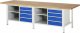 Werkbank höhenverstellbar 8463A2 | B3000xT900xH840-1040mm | 8xSchublade-VA Werkbank höhenverstellbar 8463A2 | B3000xT900xH840-1040mm | 8xSchublade-VA