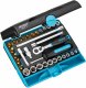 HAZET Steckschlüssel Satz 854T ∙ 1/4 Zoll (6,3 mm) Vierkant hohl ∙ Außen Sechskant-Tractionsprofil | Außen TORX® Profil | Innen TO