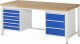 Werkbank höhenverstellbar 8183A1 | B2000xT900xH840-1040mm | 9xSchublade-TA