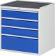 Schubladenschrank XL5.3 | B770xT650xH825mm | MT-Top-25mm | 4xSchublade-VA Schubladenschrank XL5.3 | B770xT650xH825mm | MT-Top-25mm | 4xSchublade-VA