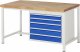 Werkbank höhenverstellbar 8271A1 | B1500xT900xH840-1040mm | 5xSchublade-TA Werkbank höhenverstellbar 8271A1 | B1500xT900xH840-1040mm | 5xSchublade-TA