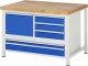 Werkbank höhenverstellbar 8932A2 | B1250xT900xH840-1040mm | 5xSchublade-VA | 1xTür Werkbank höhenverstellbar 8932A2 | B1250xT900xH840-1040mm | 5xSchublade-VA | 1xTür