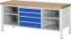 Werkbank höhenverstellbar 8751A2 | B2000xT700xH840-1040mm | 4xSchublade-TA Werkbank höhenverstellbar 8751A2 | B2000xT700xH840-1040mm | 4xSchublade-TA