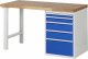 Werkbank 7511A1 | B1500xT700xH890mm | 5xSchublade-TA