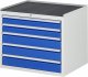 Schubladenschrank XL3.20 | B770xT650xH645mm | MT-Top-25mm | 5xSchublade-VA Schubladenschrank XL3.20 | B770xT650xH645mm | MT-Top-25mm | 5xSchublade-VA