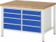 Werkbank 8477A2 | B1250xT900xH840mm | 8xSchublade-VA