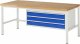 Werkbank höhenverstellbar 8327A1 | B2000xT900xH840-1040mm | 3xSchublade-TA Werkbank höhenverstellbar 8327A1 | B2000xT900xH840-1040mm | 3xSchublade-TA