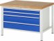 Werkbank höhenverstellbar 8361A2 | B1250xT900xH840-1040mm | 4xSchublade-VA