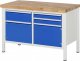 Werkbank höhenverstellbar 8466A2 | B2500xT700xH840-1040mm | 2xTüren