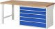 Werkbank 7713A1 | B2000xT900xH890mm | 5xSchublade-TA Werkbank 7713A1 | B2000xT900xH890mm | 5xSchublade-TA