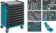 HAZET Werkstattwagen Assistent 179NX ∙ Sortiment 179NX-8/252 ∙ 252-teilig ∙ Schubladen | flach: 7× 81 x 522 x 398 mm ∙ Schubladen