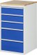 Schubladenschrank L7.4 | B580xT650xH1035mm | B-Top-25mm | 5xSchublade-VA