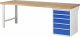 Werkbank 7513A1 | B2500xT900xH890mm | 5xSchublade-VA