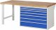 Werkbank 7717A1 | B2000xT900xH890mm | 7xSchublade-VA Werkbank 7717A1 | B2000xT900xH890mm | 7xSchublade-VA