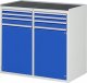 Schubladenschrank LL7.13.13 | B1145xT650xH1035mm,MT-Top-25mm,6xSchublade-TA,2xTür
