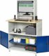 Computer-Tisch 1022 mit Monitorgehäuse T300mm | B1100xT790xH1840mm | stationär Computer-Tisch 1022 mit Monitorgehäuse T300mm | B1100xT790xH1840mm | stationär