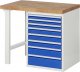 Werkbank 7519A1 | B1000xT700xH890mm | 8xSchublade-TA