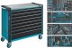 HAZET Werkstattwagen Assistent 179NXXL ∙ Sortiment 179NXXL-8/378 ∙ 378-teilig ∙ Schubladen | flach: 7× 81 x 870 x 398 mm ∙ Schubl