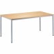 Konferenztisch 1.400x800mm Gestell alusilber Platte buche Konferenztisch 1.400x800mm Gestell alusilber Platte buche