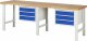 Werkbank 7127A1 | B2500xT700xH840mm | 6xSchublade-VA