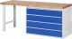 Werkbank 7709A1 | B2000xT700xH890mm | 4xSchublade-TA Werkbank 7709A1 | B2000xT700xH890mm | 4xSchublade-TA