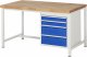 Werkbank höhenverstellbar 8161A1 | B1500xT900xH840-1040mm | 4xSchublade-TA Werkbank höhenverstellbar 8161A1 | B1500xT900xH840-1040mm | 4xSchublade-TA