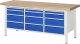 Werkbank höhenverstellbar 8580A2 | B2000xT700xH840-1040mm | 12xSchublade-VA Werkbank höhenverstellbar 8580A2 | B2000xT700xH840-1040mm | 12xSchublade-VA