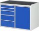 Schubladenschrank LL5.22.12 | B1145xT650xH825mm | MT-Top-25mm,5xSchublade-TA,1xTür Schubladenschrank LL5.22.12 | B1145xT650xH825mm | MT-Top-25mm,5xSchublade-TA,1xTür