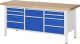 Werkbank 8575A2 | B2000xT700xH840mm | 10xSchublade-VA