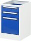 Unterbau-Container mit 3 Schubladen | B480xT600xH755mm | RAL7035/RAL5010 Unterbau-Container mit 3 Schubladen | B480xT600xH755mm | RAL7035/RAL5010