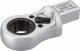 HAZET Einsteck-Ratschen-Ringschlüssel 6606D-18 ∙ 14 x 18 mm Einsteck-Vierkant massiv ∙ Außen Doppelsechskant Profil ∙ SW 18 mm