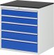 Schubladenschrank XL5.11 | B770xT650xH820mm | M-Top-22mm | 5xSchublade-VA