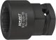 HAZET Kurbelwellen Steckschlüsseleinsatz 900SZ6-18 ∙ 1/2 Zoll (12,5 mm) Vierkant hohl | 24 mm Außen-Sechskant ∙ Außen Doppelsechs