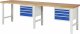Werkbank höhenverstellbar 7132A1 | B3000xT700xH790-1140mm | 8xSchublade-TA Werkbank höhenverstellbar 7132A1 | B3000xT700xH790-1140mm | 8xSchublade-TA