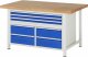 Werkbank höhenverstellbar 8924A2 | B1500xT900xH840-1040mm | 8xSchublade-VA