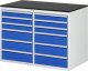 Schubladenschrank LL5.9.9 | B1145xT650xH820mm | M-Top-22mm | 12xSchublade-VA Schubladenschrank LL5.9.9 | B1145xT650xH820mm | M-Top-22mm | 12xSchublade-VA
