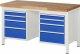 Werkbank höhenverstellbar 8182A1 | B1500xT700xH840-1040mm | 8xSchublade-VA