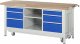 Werkbank mit Fahrgestell 8564 | B2000xT700xH880mm | 6xSchublade-VA Werkbank mit Fahrgestell 8564 | B2000xT700xH880mm | 6xSchublade-VA