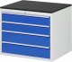 Schubladenschrank XL3.6 | B770xT650xH640mm | M-Top-22mm | 4xSchublade-VA Schubladenschrank XL3.6 | B770xT650xH640mm | M-Top-22mm | 4xSchublade-VA