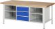 Werkbank höhenverstellbar 8565A2 | B2000xT900xH840-1040mm | 3xSchublade-VA Werkbank höhenverstellbar 8565A2 | B2000xT900xH840-1040mm | 3xSchublade-VA