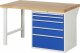 Werkbank 7611A1 | B1500xT900xH890mm | 5xSchublade-VA