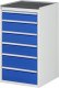 Schubladenschrank L7.6 | B580xT650xH1035mm | MT-Top-25mm | 6xSchublade-VA Schubladenschrank L7.6 | B580xT650xH1035mm | MT-Top-25mm | 6xSchublade-VA