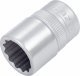 HAZET Steckschlüsseleinsatz 880AZ-1/2 ∙ 3/8 Zoll (10 mm) Vierkant hohl ∙ Außen Doppelsechskant-Tractionsprofil ∙ SW 1⁄2″