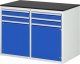 Schubladenschrank LL5.7.7 | B1145xT650xH820mm | M-Top-22mm | 4xSchublade-TA | 2xTür Schubladenschrank LL5.7.7 | B1145xT650xH820mm | M-Top-22mm | 4xSchublade-TA | 2xTür