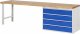 Werkbank 7709A1 | B3000xT700xH890mm | 4xSchublade-VA