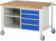 Fahrbare Werkbank 8463 | B1250xT900xH880-1080mm | 4xSchublade-VA Fahrbare Werkbank 8463 | B1250xT900xH880-1080mm | 4xSchublade-VA