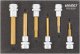 HAZET Schraubendreher-Steckschlüsseleinsatz Satz 163-302/6 ∙ 3/8 Zoll (10 mm) Vierkant hohl ∙ Innen Sechskant Profil ∙ 6-teilig 