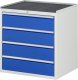 Schubladenschrank XL5.1 | B770xT650xH825mm | MT-Top-25mm | 4xSchublade-VA Schubladenschrank XL5.1 | B770xT650xH825mm | MT-Top-25mm | 4xSchublade-VA