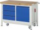 Werkbank mit Fahrgestell 8468I2 | B1250xT700xH880mm | 3xSchublade-TA | 1xTür Werkbank mit Fahrgestell 8468I2 | B1250xT700xH880mm | 3xSchublade-TA | 1xTür