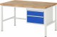 Werkbank höhenverstellbar 8123A1 | B1500xT900xH840-1040mm | 2xSchublade-TA Werkbank höhenverstellbar 8123A1 | B1500xT900xH840-1040mm | 2xSchublade-TA
